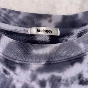 MADHAPPY HAZE TIE-DYE HERITAGE CREWNECK - BLUE